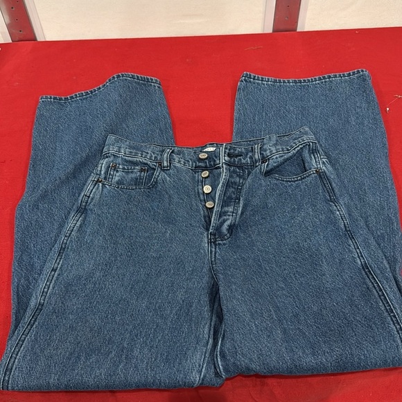 PacSun Blue Relaxed Fit Jeans with patching - Picture 2 of 6